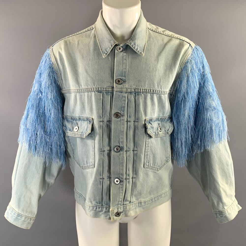 LEVI'S MADE & CRAFTED Size S Blue Light Textured Cotton Denim Jacket